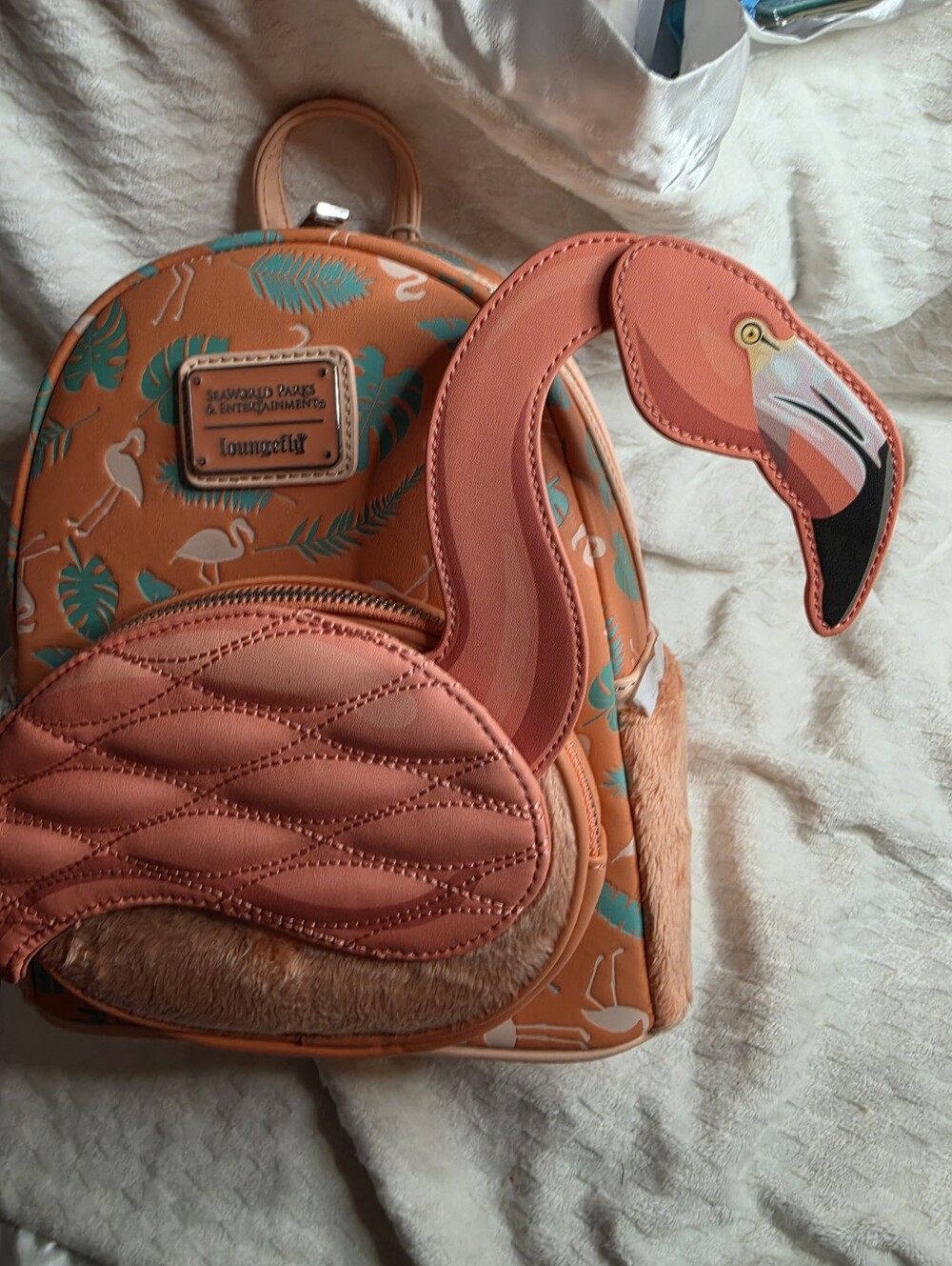 Loungefly SEAWORLD Flamingo Backpack NEW